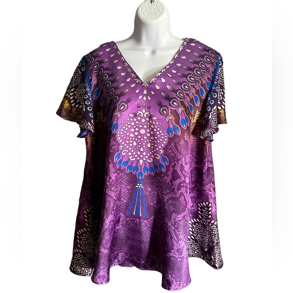 Silk Blouse by Lapogee. Medium. RD/RD 12